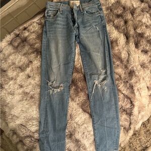 MOTHER Women's Straight Leg Jeans - Light Blue